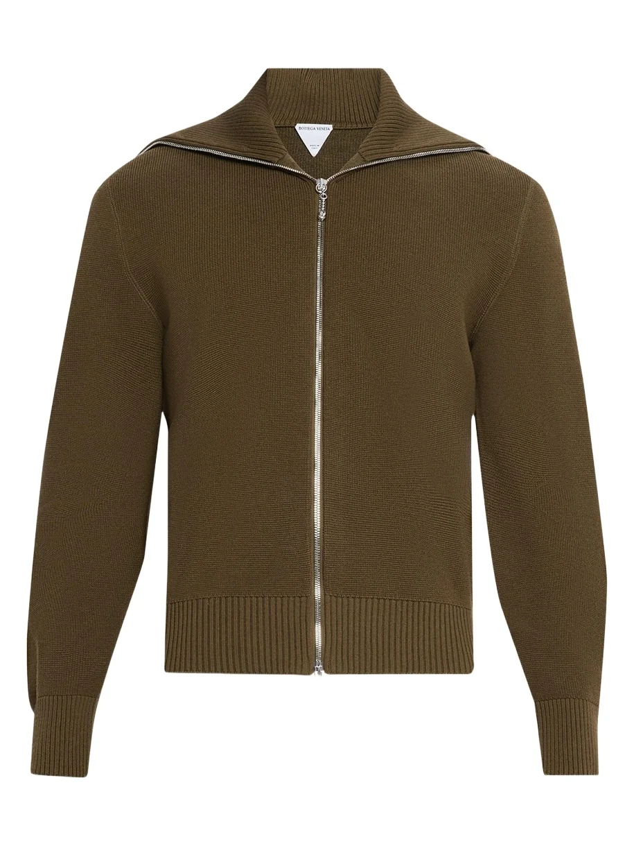 Men's Wool and Cotton Knit Full-Zip Cardigan Men's Wool and Cotton Knit Full-Zip Cardigan