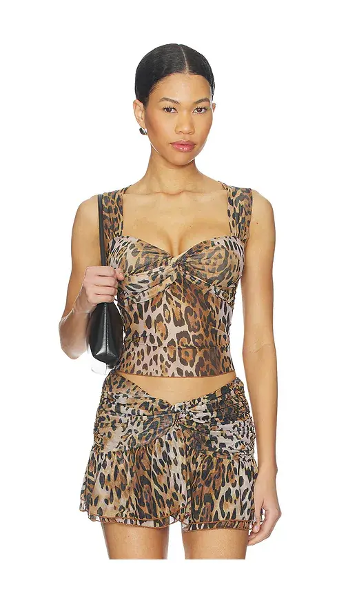 Tiger Mist Azalea Twist Cut Out Top