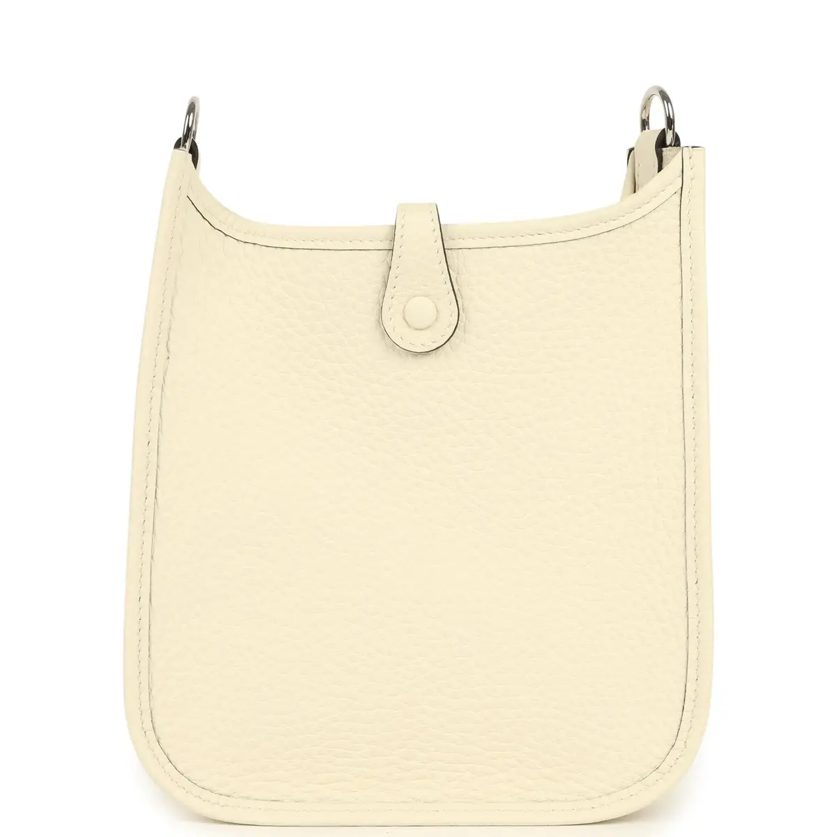 HERMÈS Hermes Evelyne TPM Cream Clemence Palladium Hardware | Thumbnail 4 HERMÈS Hermes Evelyne TPM Cream Clemence Palladium Hardware | Thumbnail 4