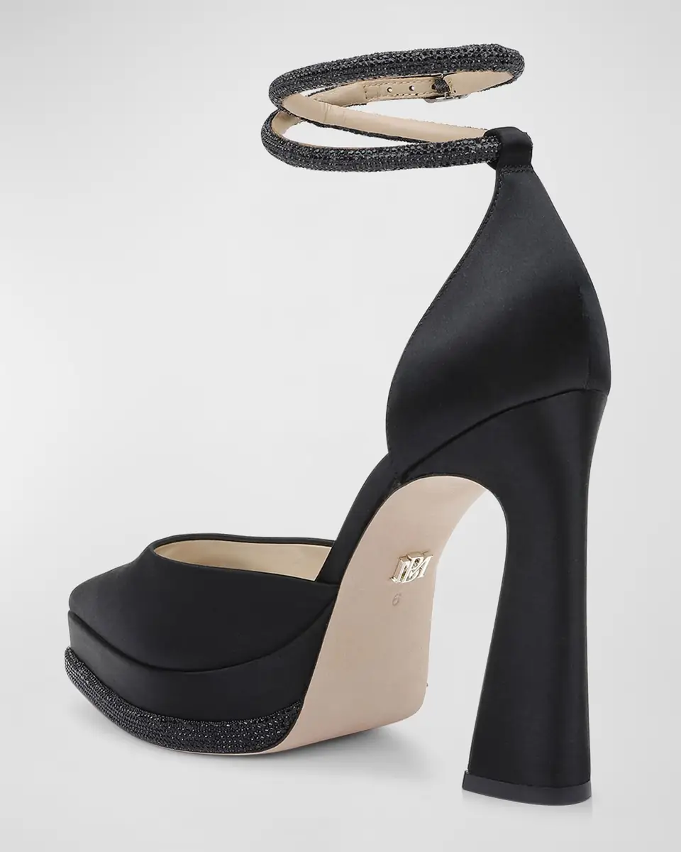 Badgley Mischka Eliana Embellished Satin Cocktail Pumps | Thumbnail 3 Badgley Mischka Eliana Embellished Satin Cocktail Pumps | Thumbnail 3