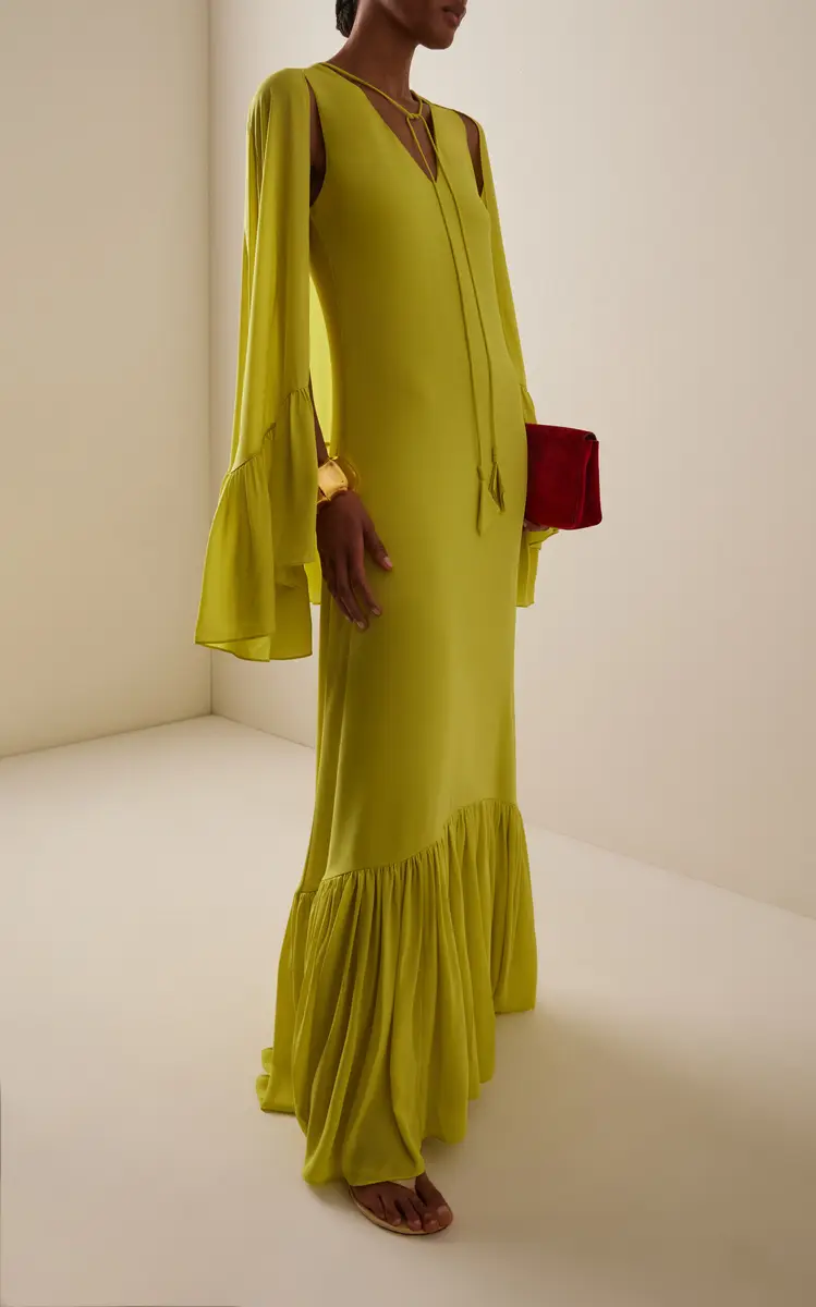 Alexis Francina Crepe Cape Dress | Thumbnail 2