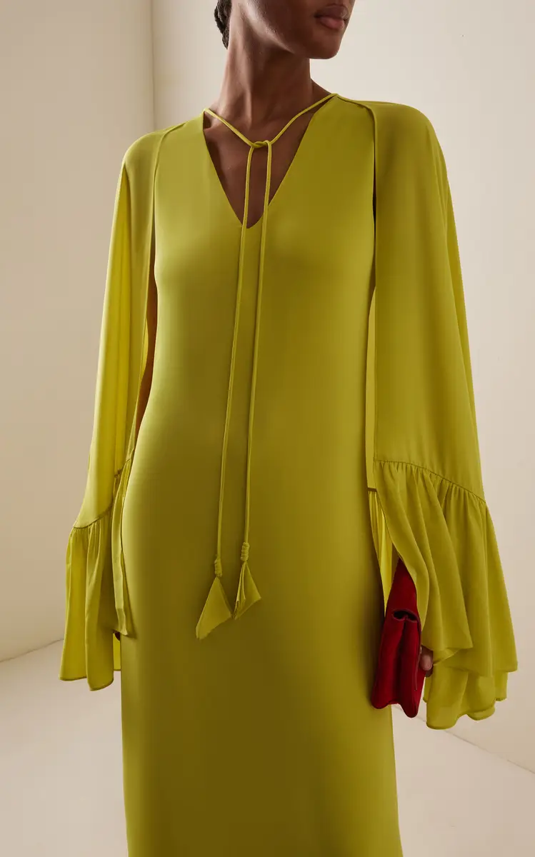 Alexis Francina Crepe Cape Dress | Thumbnail 3