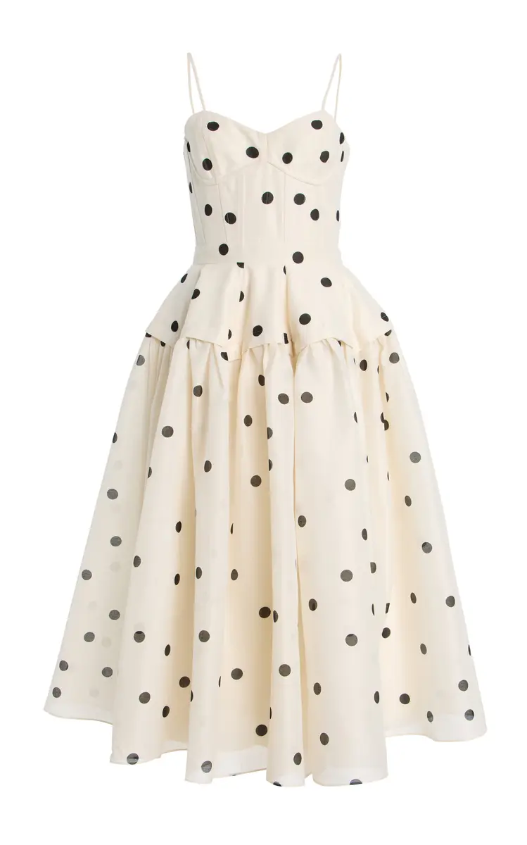 Alexis Parma Polka-Dot Crepe Midi Dress | Thumbnail 8