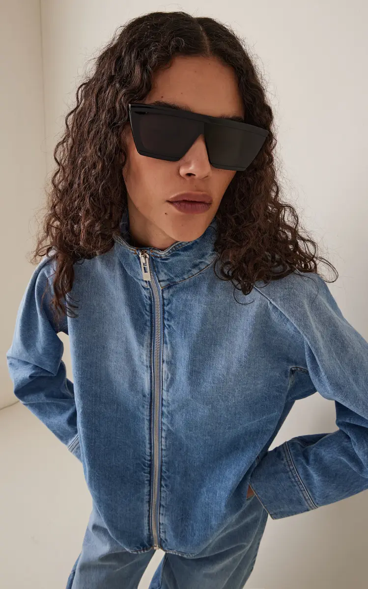 Alaïa Mask-Frame Acetate Sunglasses | Thumbnail 2