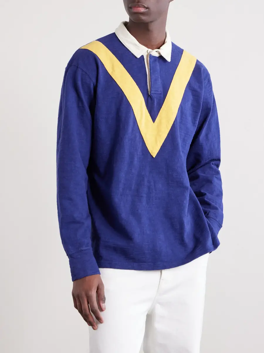 Drake's Chevron Flame Cotton-Jersey Rugby Shirt - Men | Thumbnail 3 Drake's Chevron Flame Cotton-Jersey Rugby Shirt - Men | Thumbnail 3