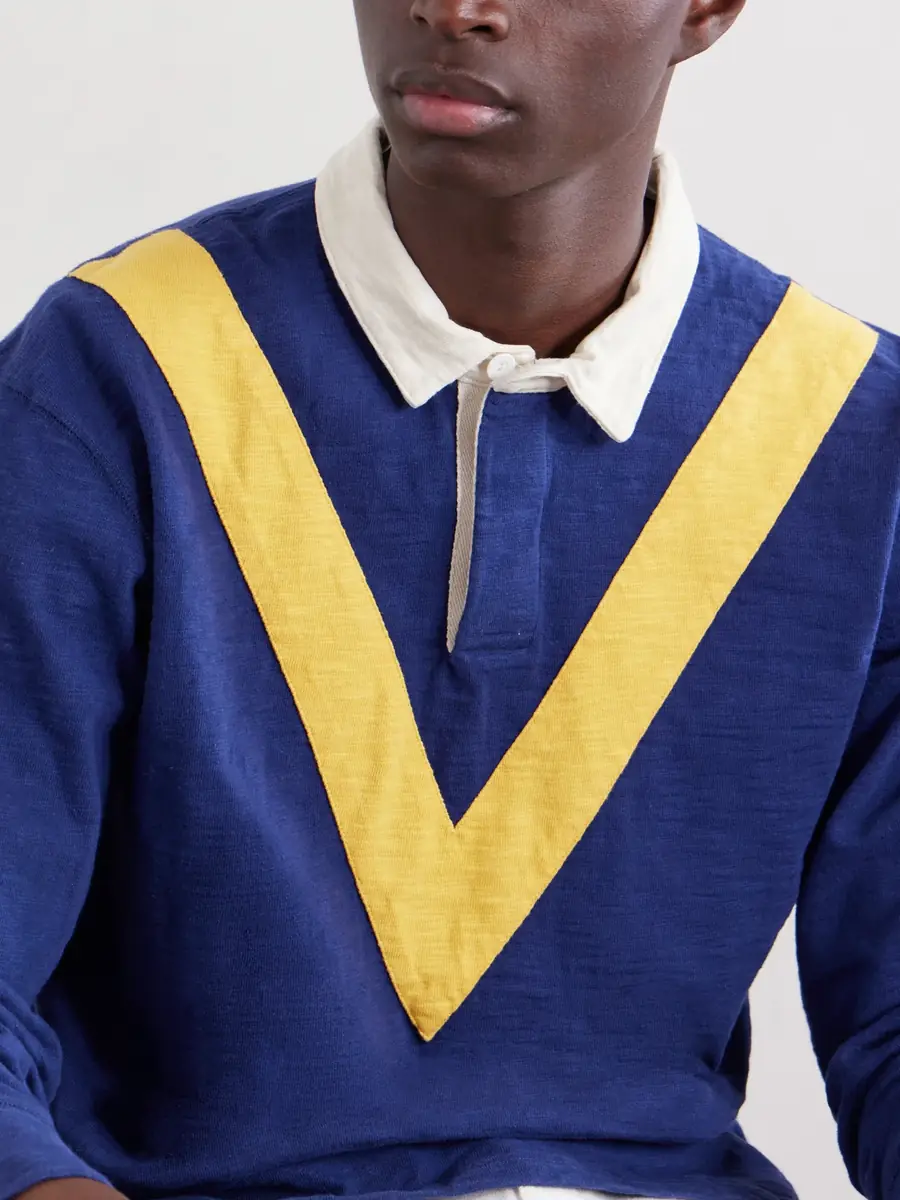 Drake's Chevron Flame Cotton-Jersey Rugby Shirt - Men | Thumbnail 5 Drake's Chevron Flame Cotton-Jersey Rugby Shirt - Men | Thumbnail 5