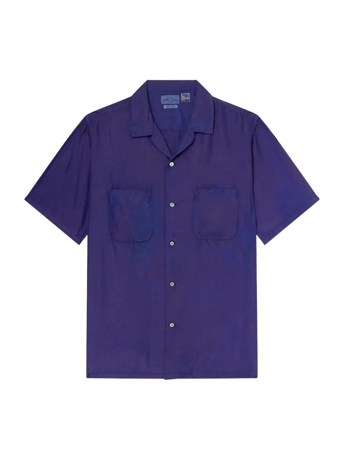 Blue Blue Japan Convertible-Collar Indigo-Dyed Silk-Habotai Shirt - Men