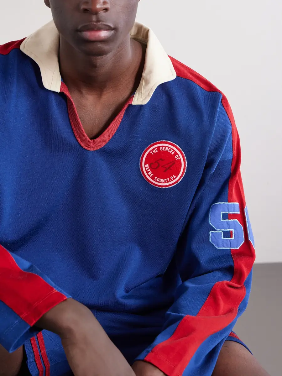BODE Lakewood Appliquéd Jersey Polo Shirt - Men | Thumbnail 5 BODE Lakewood Appliquéd Jersey Polo Shirt - Men | Thumbnail 5