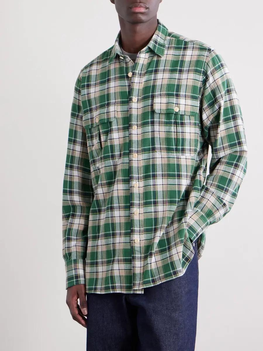 Drake's Checked Cotton Shirt - Men | Thumbnail 3 Drake's Checked Cotton Shirt - Men | Thumbnail 3