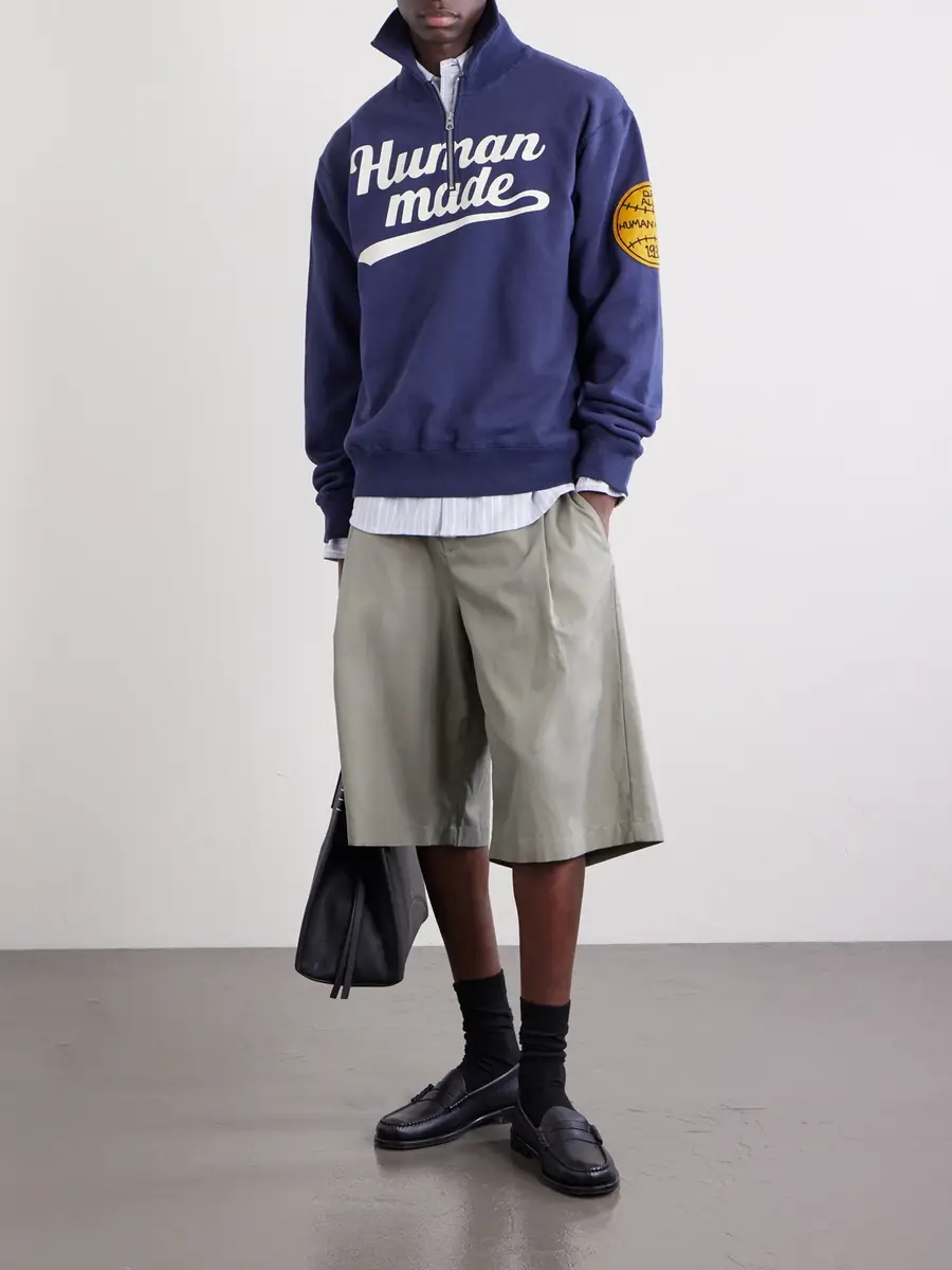 Human Made Logo-Print Cotton-Jersey Zip-Up Sweatshirt - Men | Thumbnail 2