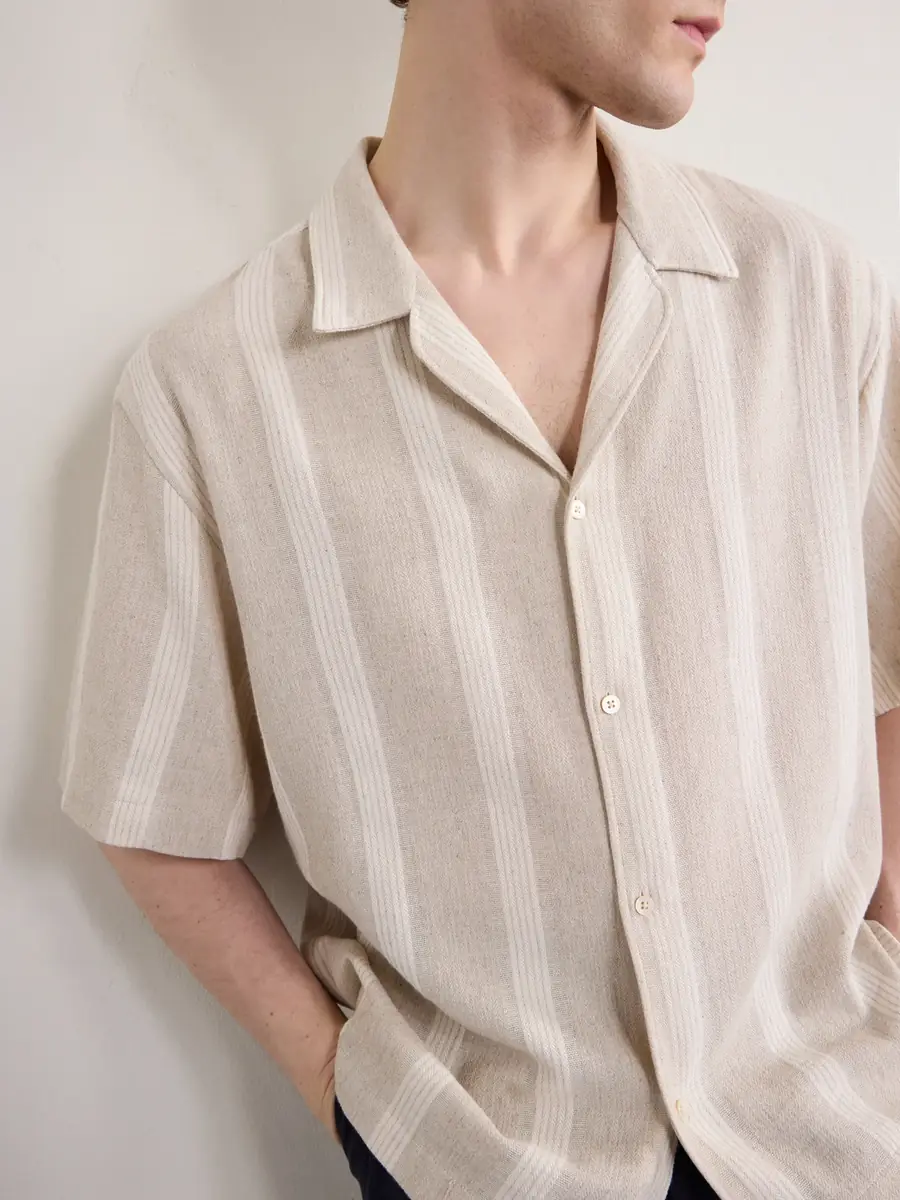 A Kind Of Guise Samata Striped Cotton and Linen-Blend Shirt - Men | Thumbnail 5 A Kind Of Guise Samata Striped Cotton and Linen-Blend Shirt - Men | Thumbnail 5