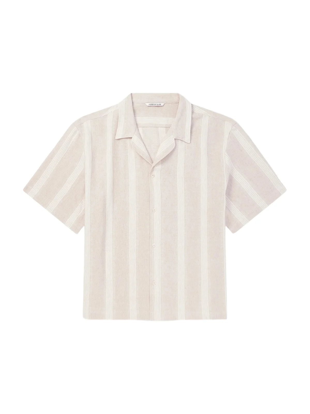 Samata Striped Cotton and Linen-Blend Shirt - Men Samata Striped Cotton and Linen-Blend Shirt - Men