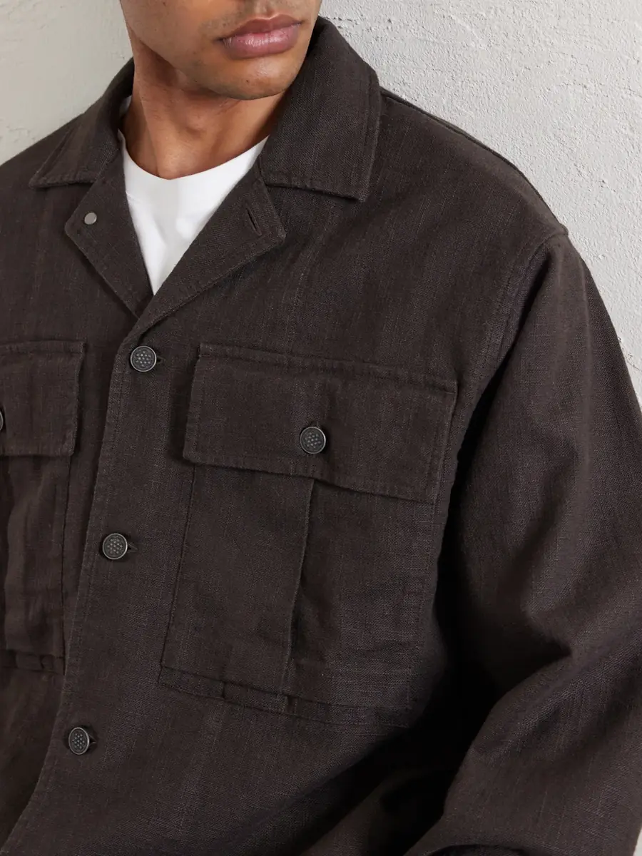 3sixteen M43 Linen Overshirt - Men | Thumbnail 5 3sixteen M43 Linen Overshirt - Men | Thumbnail 5