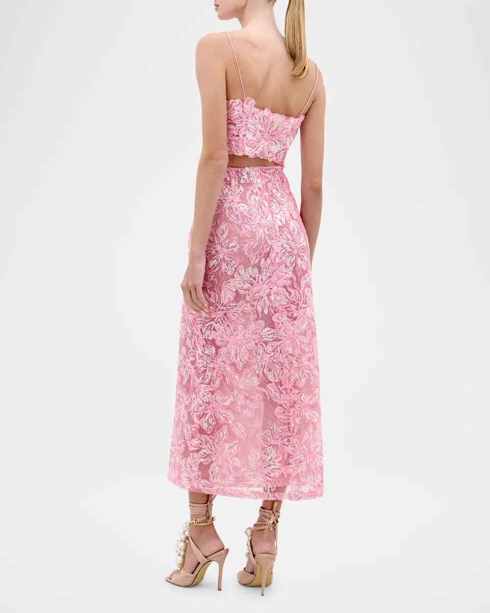 Silvia Tcherassi Astrid Sequin Embroidered Lace Midi Skirt | Thumbnail 3 Silvia Tcherassi Astrid Sequin Embroidered Lace Midi Skirt | Thumbnail 3