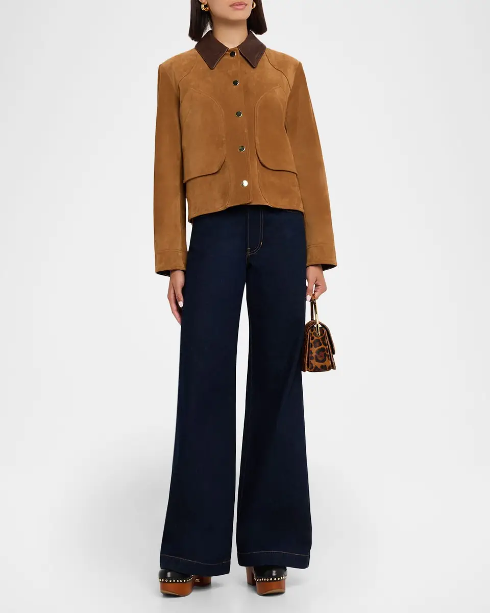 Veronica Beard Walters Cropped Suede Jacket | Thumbnail 2 Veronica Beard Walters Cropped Suede Jacket | Thumbnail 2
