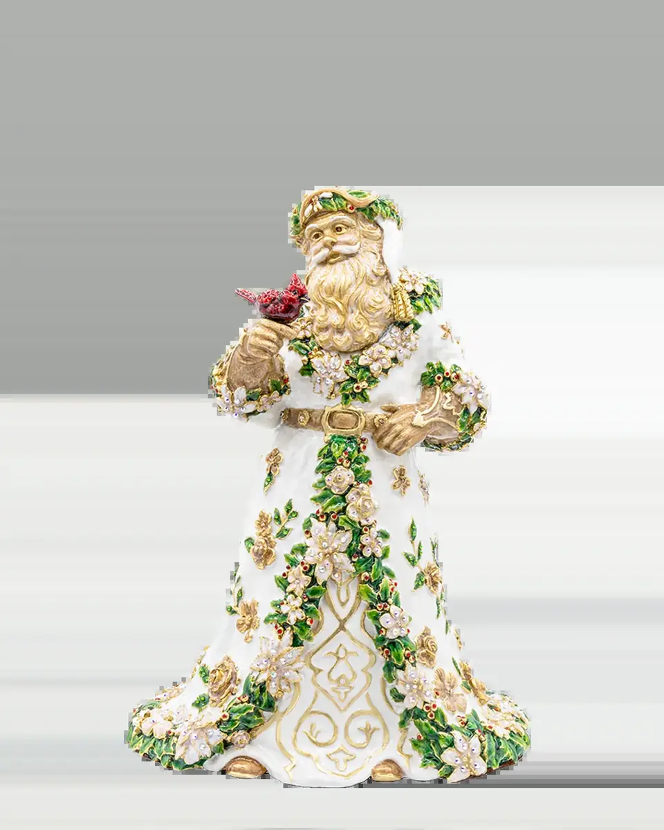 Jay Strongwater Floral Santa Claus Figurine | Thumbnail 2
