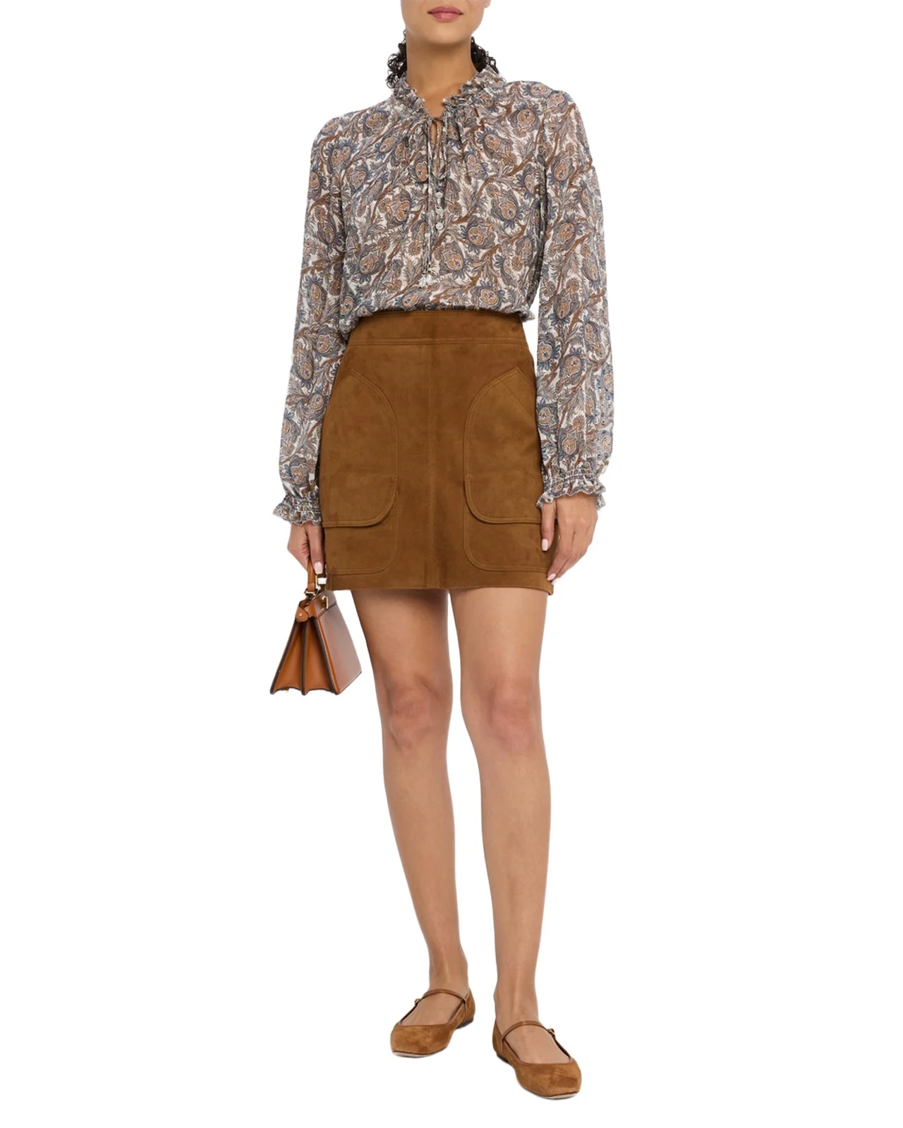Norwood Suede Patch Pocket Mini Skirt Norwood Suede Patch Pocket Mini Skirt