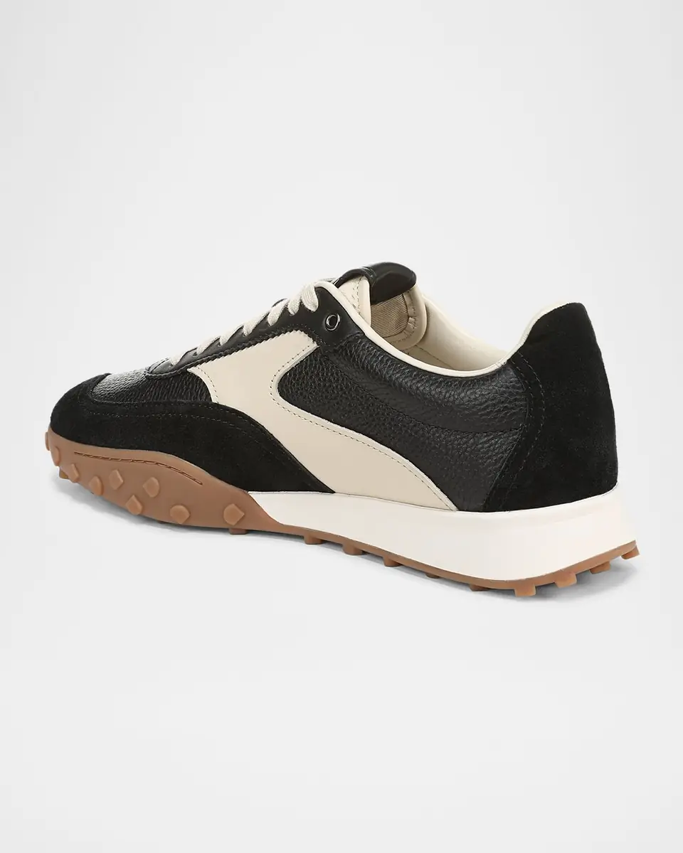 Vince Men's Pallisades Pebbled Leather Runner Sneakers | Thumbnail 3 Vince Men's Pallisades Pebbled Leather Runner Sneakers | Thumbnail 3
