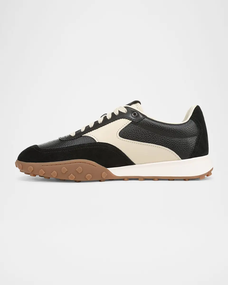 Vince Men's Pallisades Pebbled Leather Runner Sneakers | Thumbnail 4 Vince Men's Pallisades Pebbled Leather Runner Sneakers | Thumbnail 4