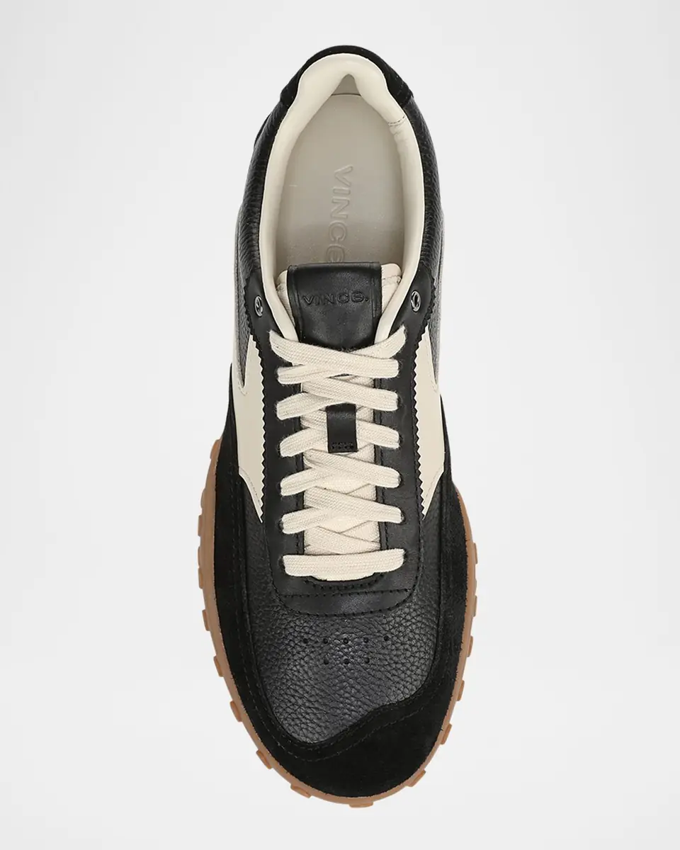 Vince Men's Pallisades Pebbled Leather Runner Sneakers | Thumbnail 5 Vince Men's Pallisades Pebbled Leather Runner Sneakers | Thumbnail 5