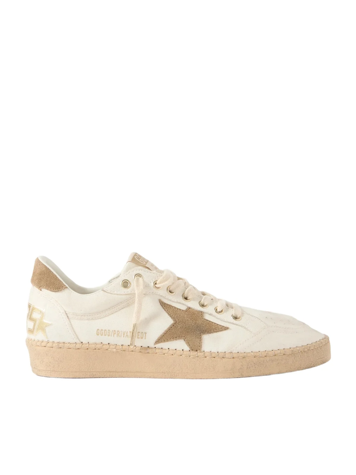 Ball Star Distressed Suede-Trimmed Canvas Sneakers - Men Ball Star Distressed Suede-Trimmed Canvas Sneakers - Men