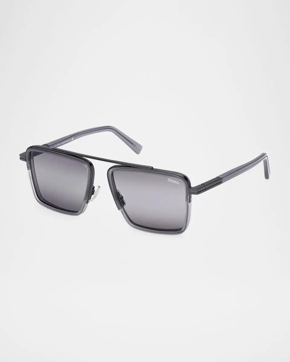 ZEGNA Men's Metal Aviator Sunglasses | Thumbnail 2 ZEGNA Men's Metal Aviator Sunglasses | Thumbnail 2