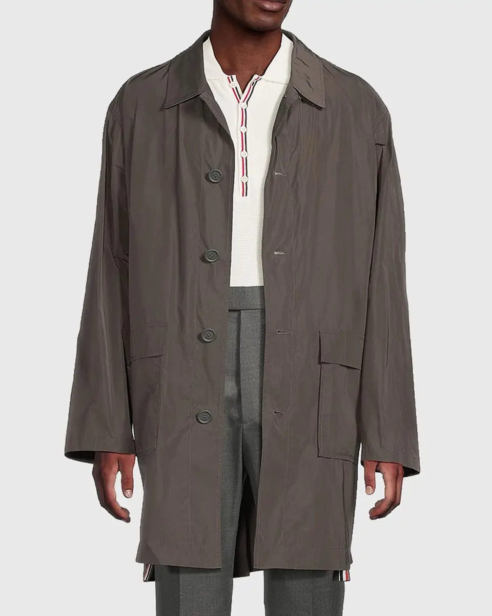 Thom Browne Men's Packable Smock Overcoat | Thumbnail 3 Thom Browne Men's Packable Smock Overcoat | Thumbnail 3