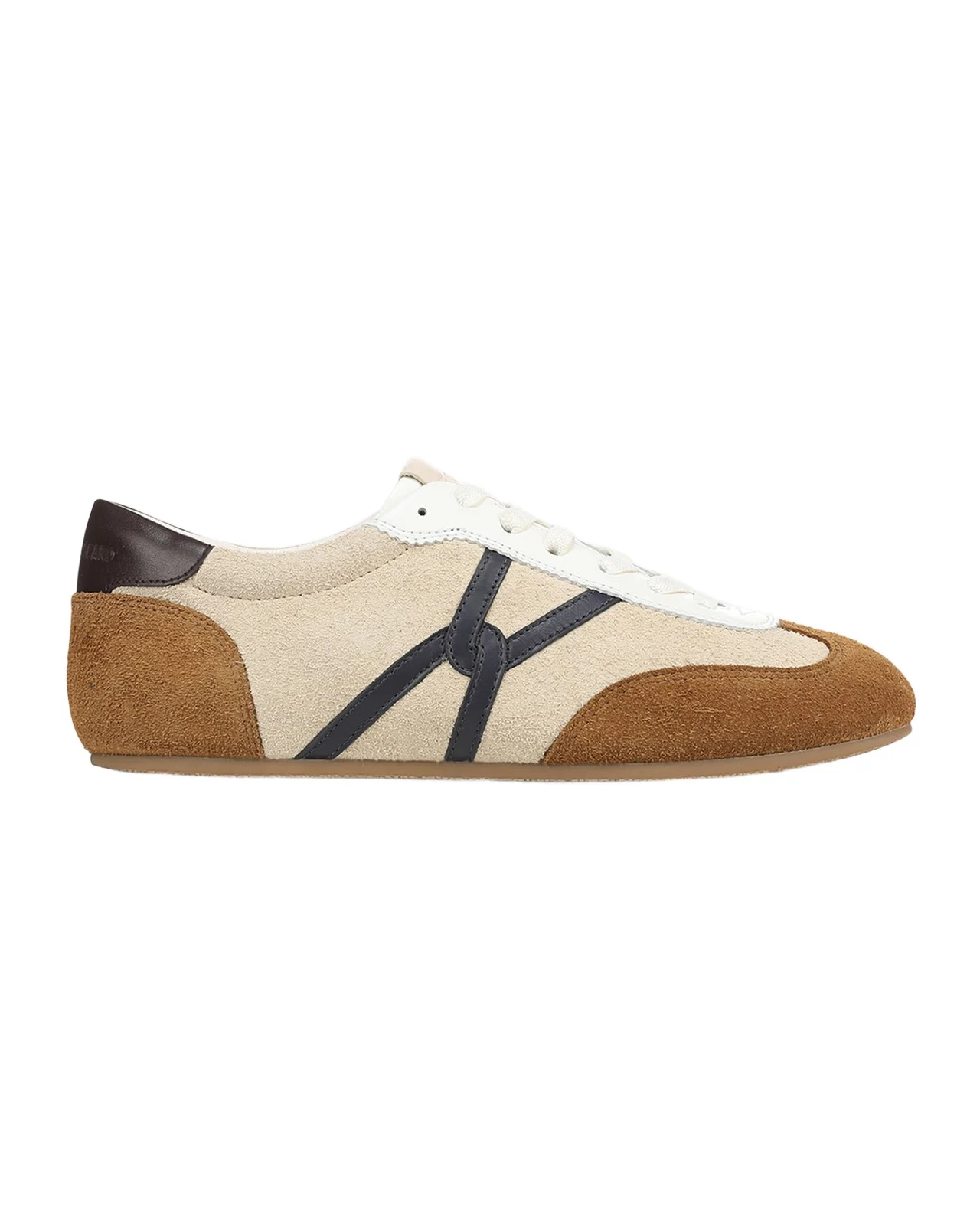 Riviera Mixed Leather Slim Trainer Sneakers