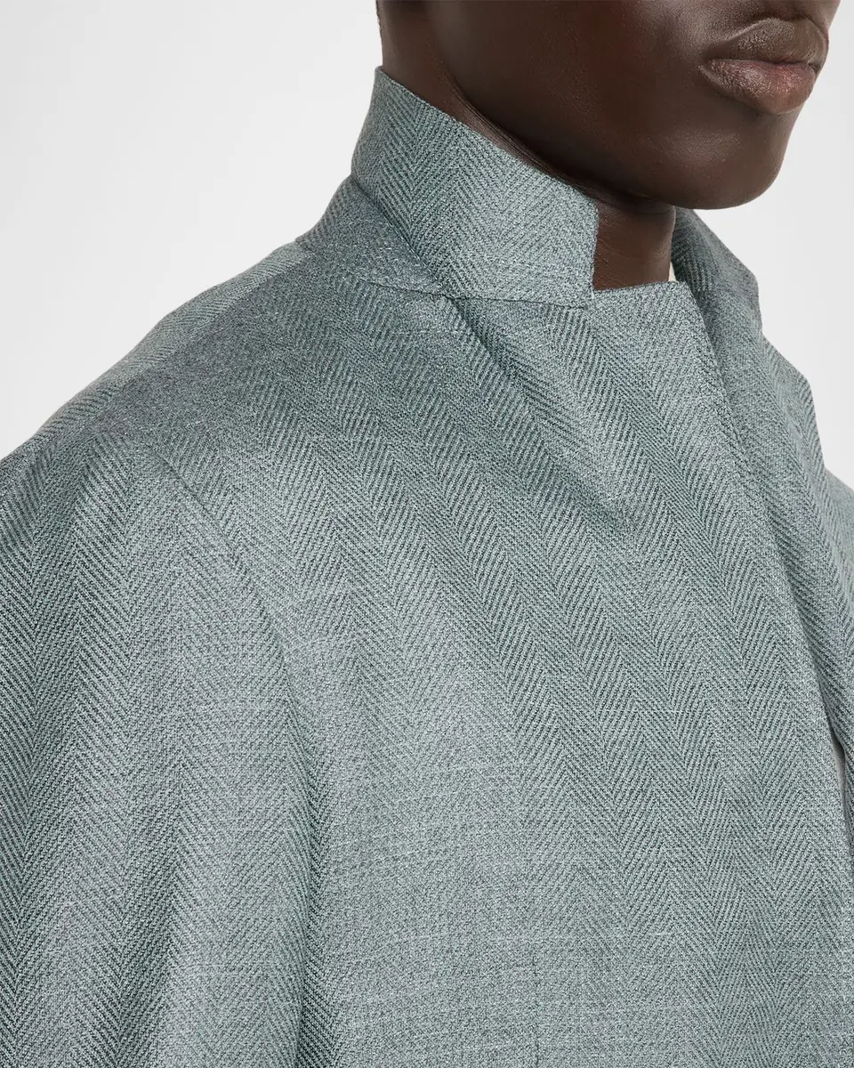 Canali Herringbone Wool-Blend Single-Breasted Blazer | Thumbnail 7 Canali Herringbone Wool-Blend Single-Breasted Blazer | Thumbnail 7