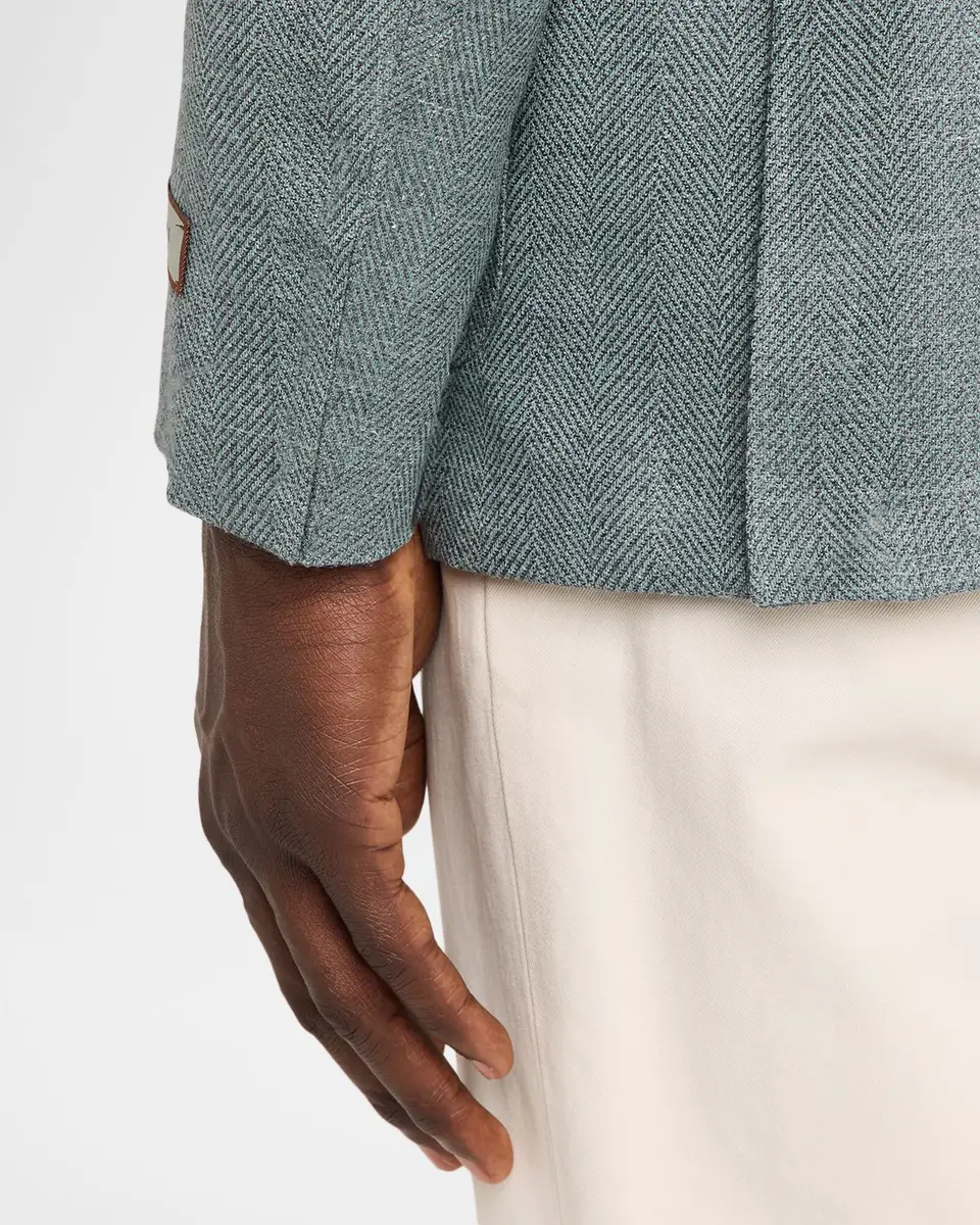 Canali Herringbone Wool-Blend Single-Breasted Blazer | Thumbnail 8 Canali Herringbone Wool-Blend Single-Breasted Blazer | Thumbnail 8