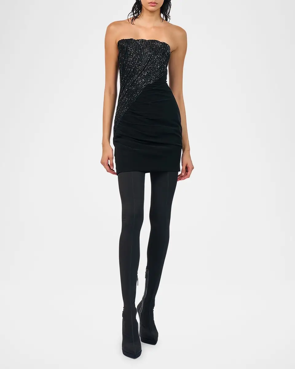Gaurav Gupta Sequin Sculpted Strapless Mini Dress | Thumbnail 2