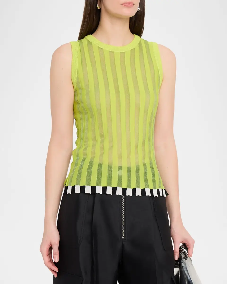 CHRISTOPHER JOHN ROGERS Pleated Knit Shell Top | Thumbnail 3 CHRISTOPHER JOHN ROGERS Pleated Knit Shell Top | Thumbnail 3