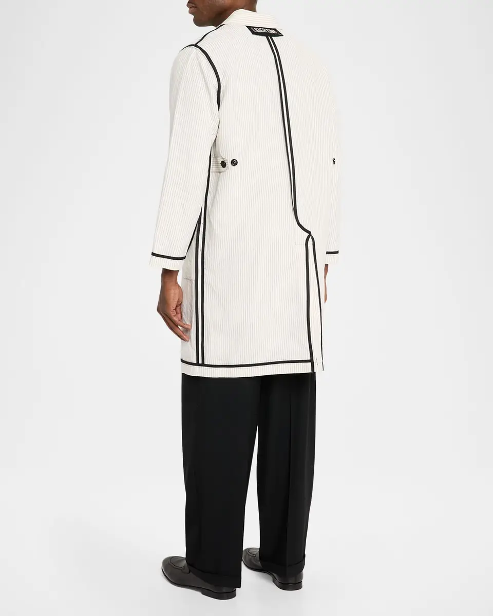 Libertine Men's Summer Pinstripe Inside-Out Lab Coat | Thumbnail 3 Libertine Men's Summer Pinstripe Inside-Out Lab Coat | Thumbnail 3