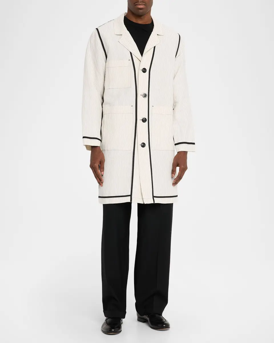 Libertine Men's Summer Pinstripe Inside-Out Lab Coat | Thumbnail 4 Libertine Men's Summer Pinstripe Inside-Out Lab Coat | Thumbnail 4