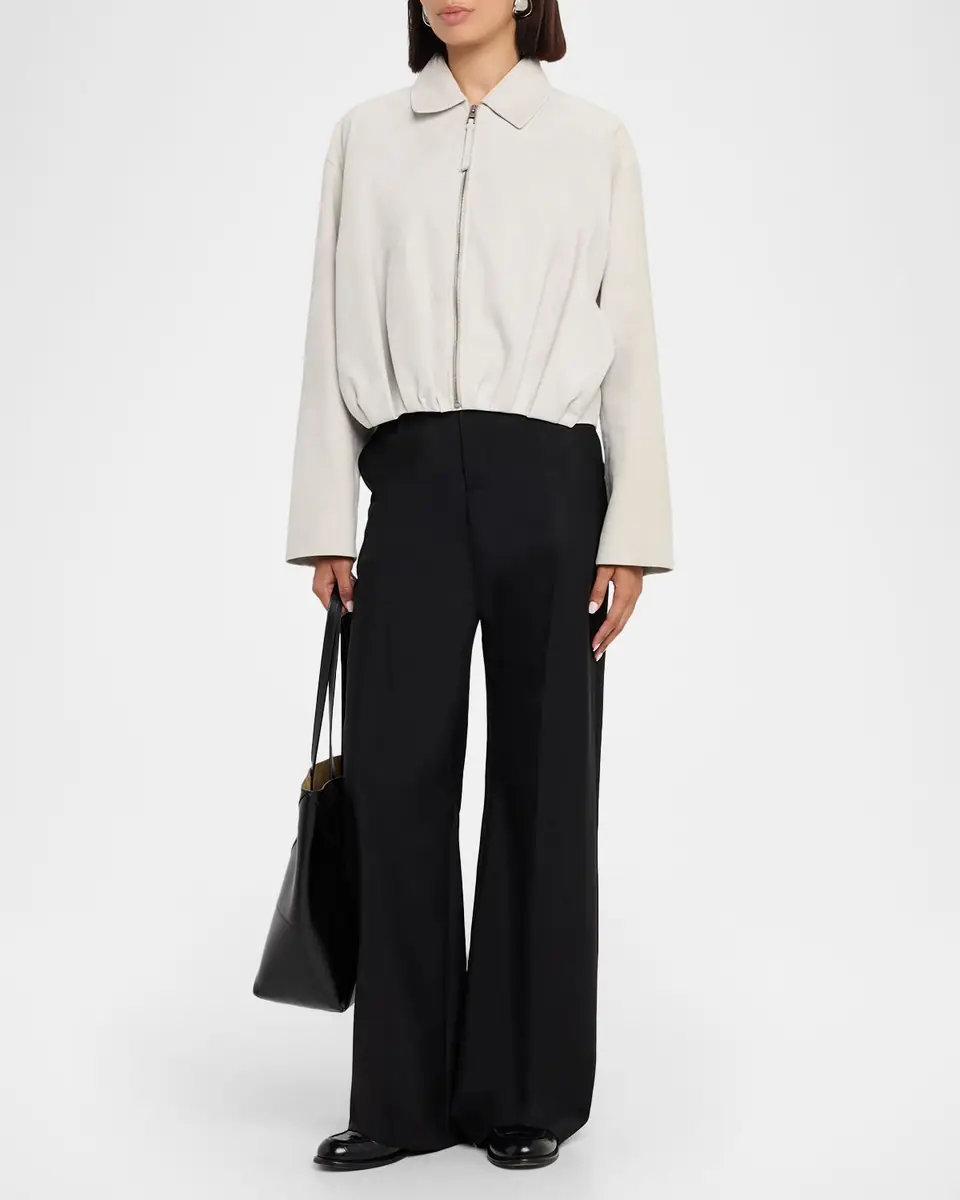 Loewe Suede Draped Bomber Jacket | Thumbnail 2