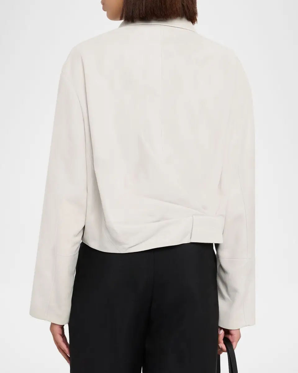 Loewe Suede Draped Bomber Jacket | Thumbnail 3