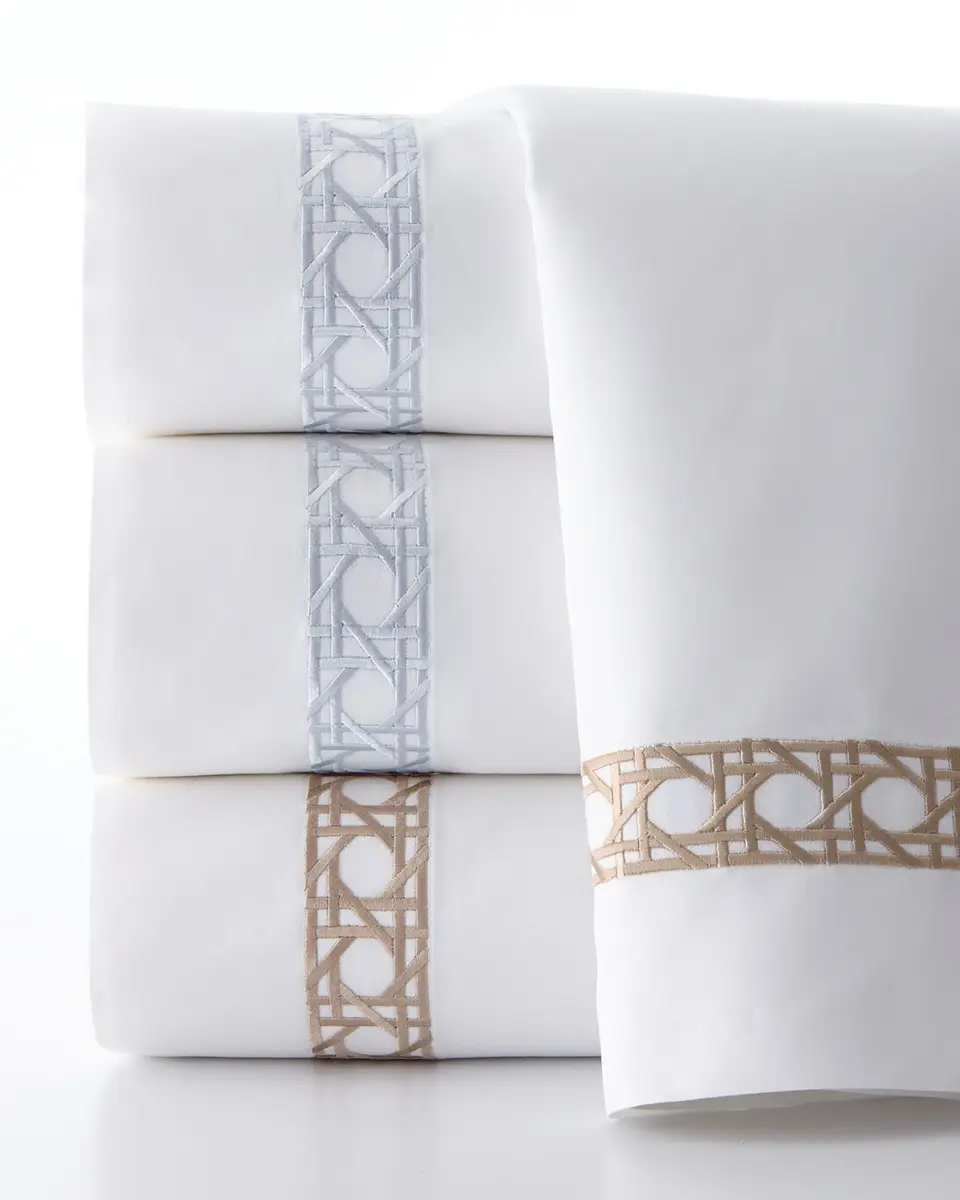Sferra Cane II Embroidered 4-Piece King Sheet Set