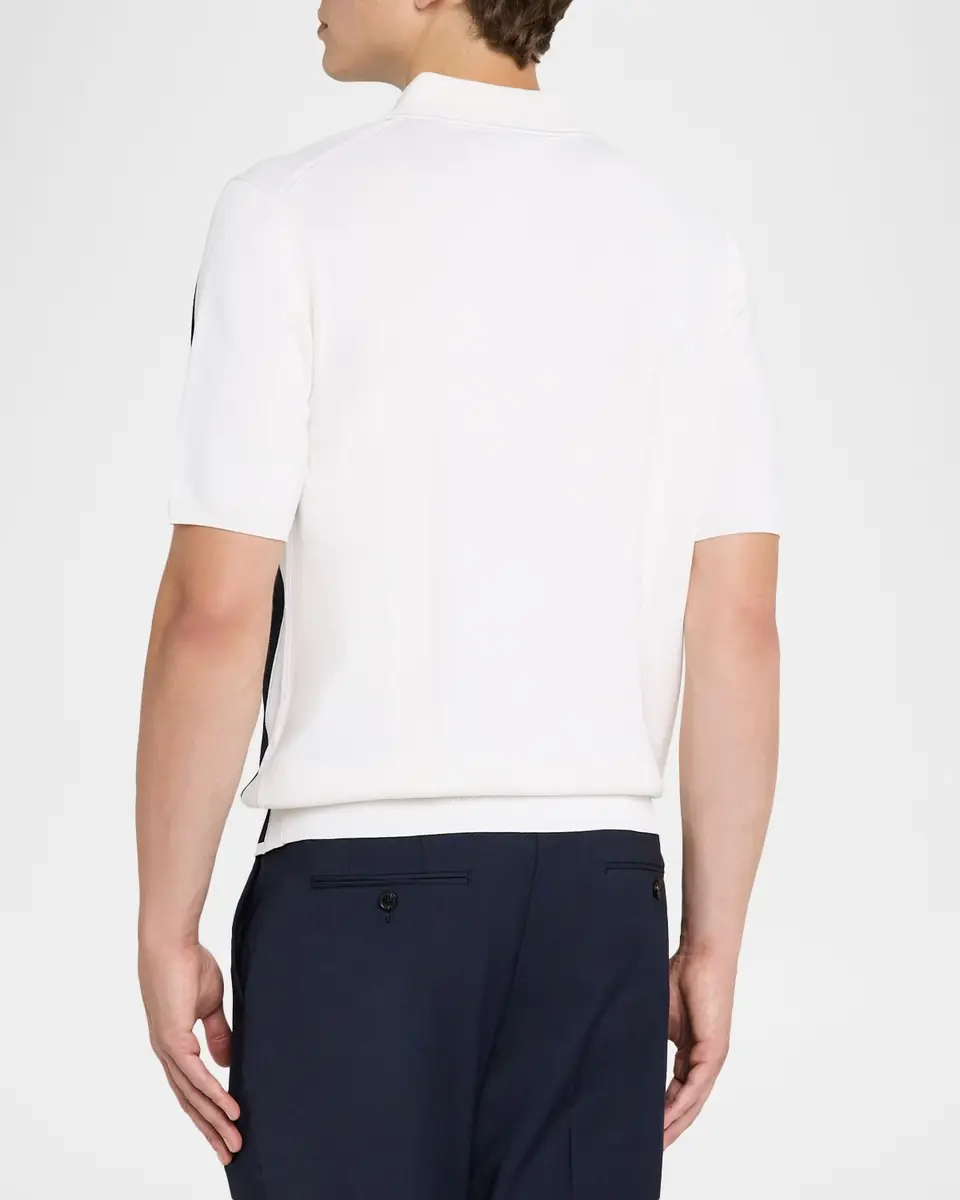 Reiss Men's Pentel Color-Block Knit Polo Shirt | Thumbnail 3 Reiss Men's Pentel Color-Block Knit Polo Shirt | Thumbnail 3