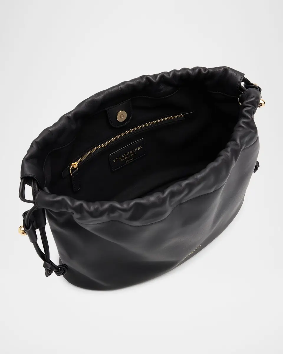 Strathberry Charlotte Midi Nappa Leather Drawstring Bag | Thumbnail 4 Strathberry Charlotte Midi Nappa Leather Drawstring Bag | Thumbnail 4