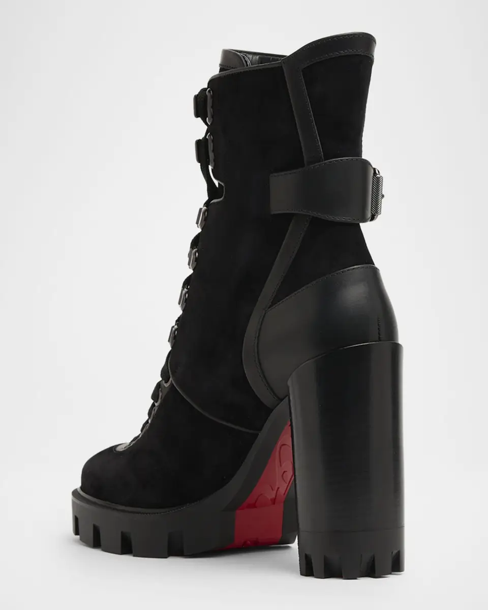 Christian Louboutin 100mm New Macademia Mixed Leather Ankle Boots | Thumbnail 4 Christian Louboutin 100mm New Macademia Mixed Leather Ankle Boots | Thumbnail 4