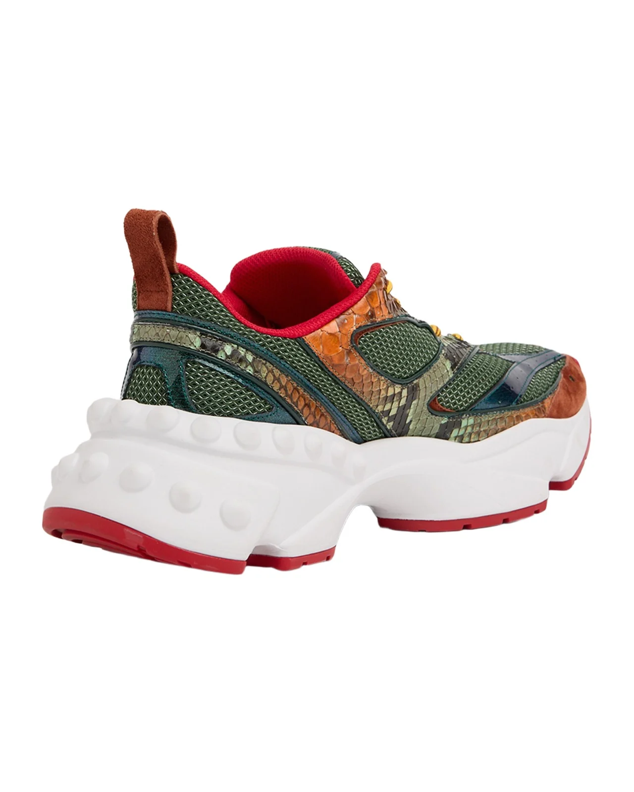 Christian Louboutin Men's So Flo Mesh & Snakeskin Runner Sneakers