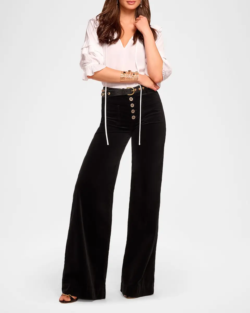 Ramy Brook Velvet Cindy Wide-Leg Pants | Thumbnail 2 Ramy Brook Velvet Cindy Wide-Leg Pants | Thumbnail 2