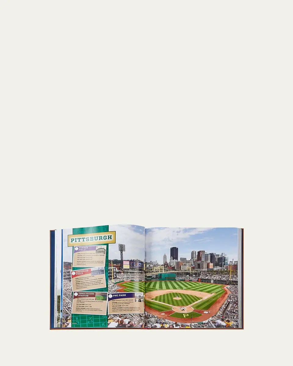 Graphic Image "Ballparks" Leather Bound Book | Thumbnail 2