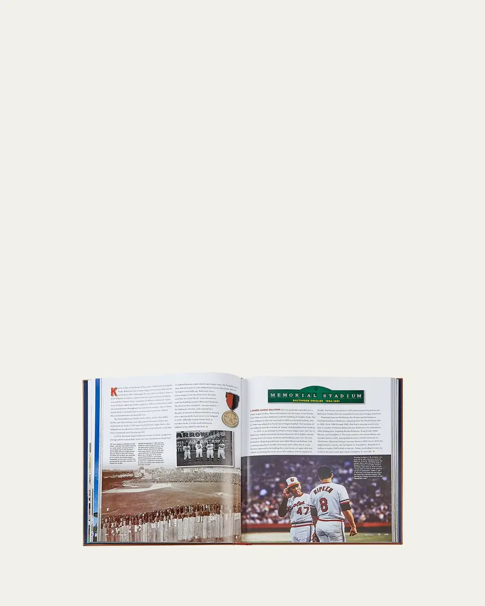 Graphic Image "Ballparks" Leather Bound Book | Thumbnail 3