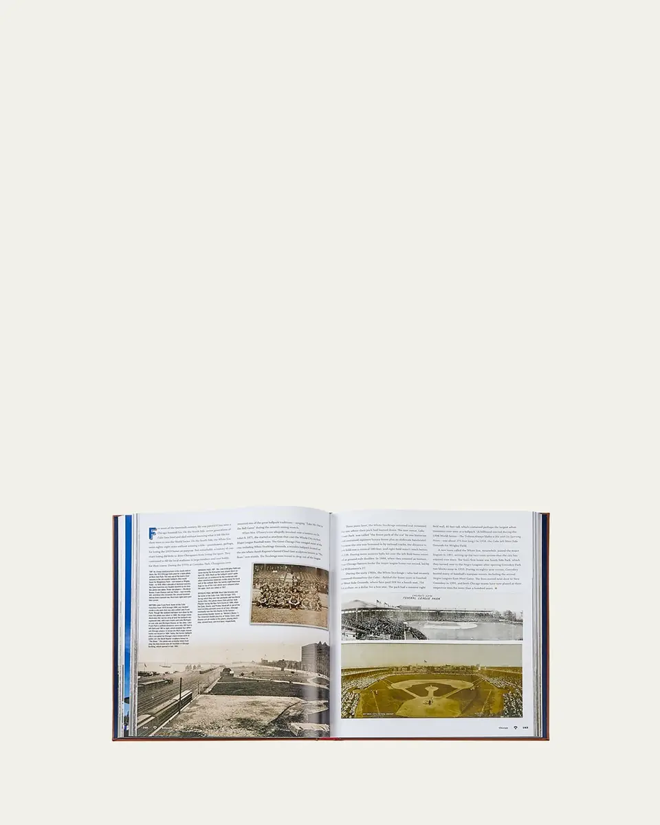 Graphic Image "Ballparks" Leather Bound Book | Thumbnail 4