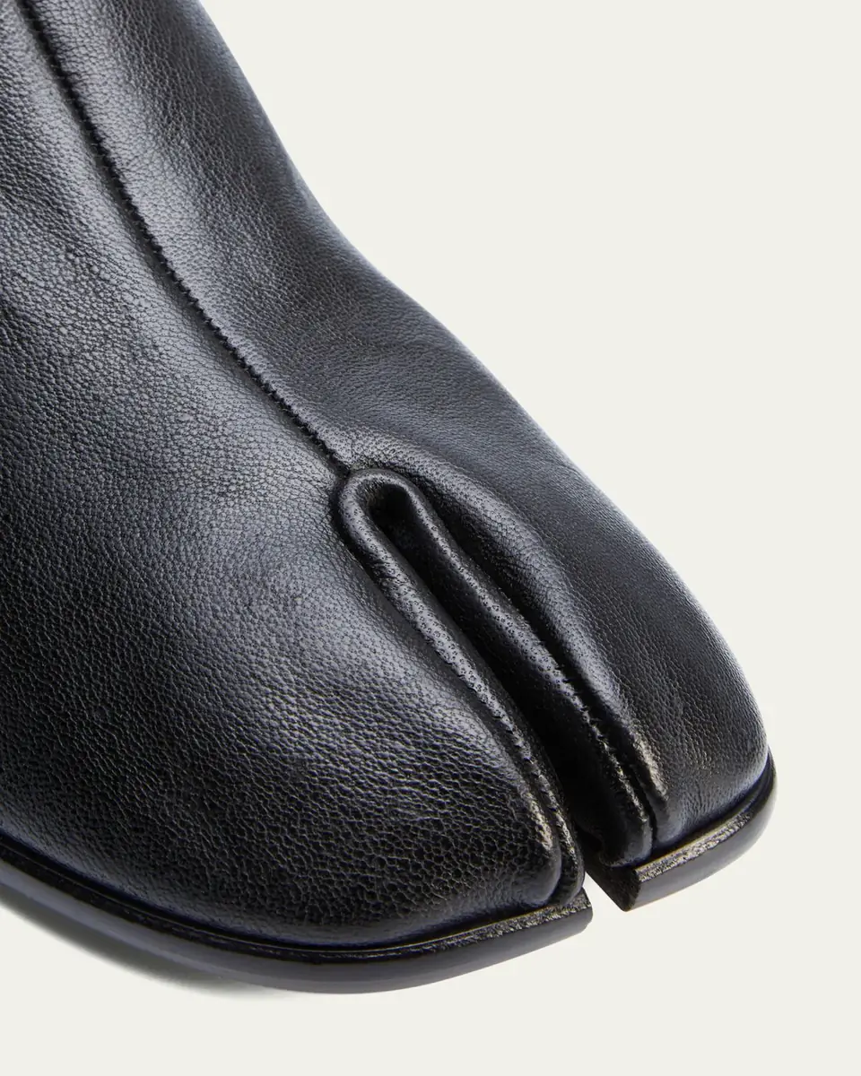 Maison Margiela Men's Tabi Babouchev Tabi-Toe Leather Slip-On Shoes | Thumbnail 4 Maison Margiela Men's Tabi Babouchev Tabi-Toe Leather Slip-On Shoes | Thumbnail 4