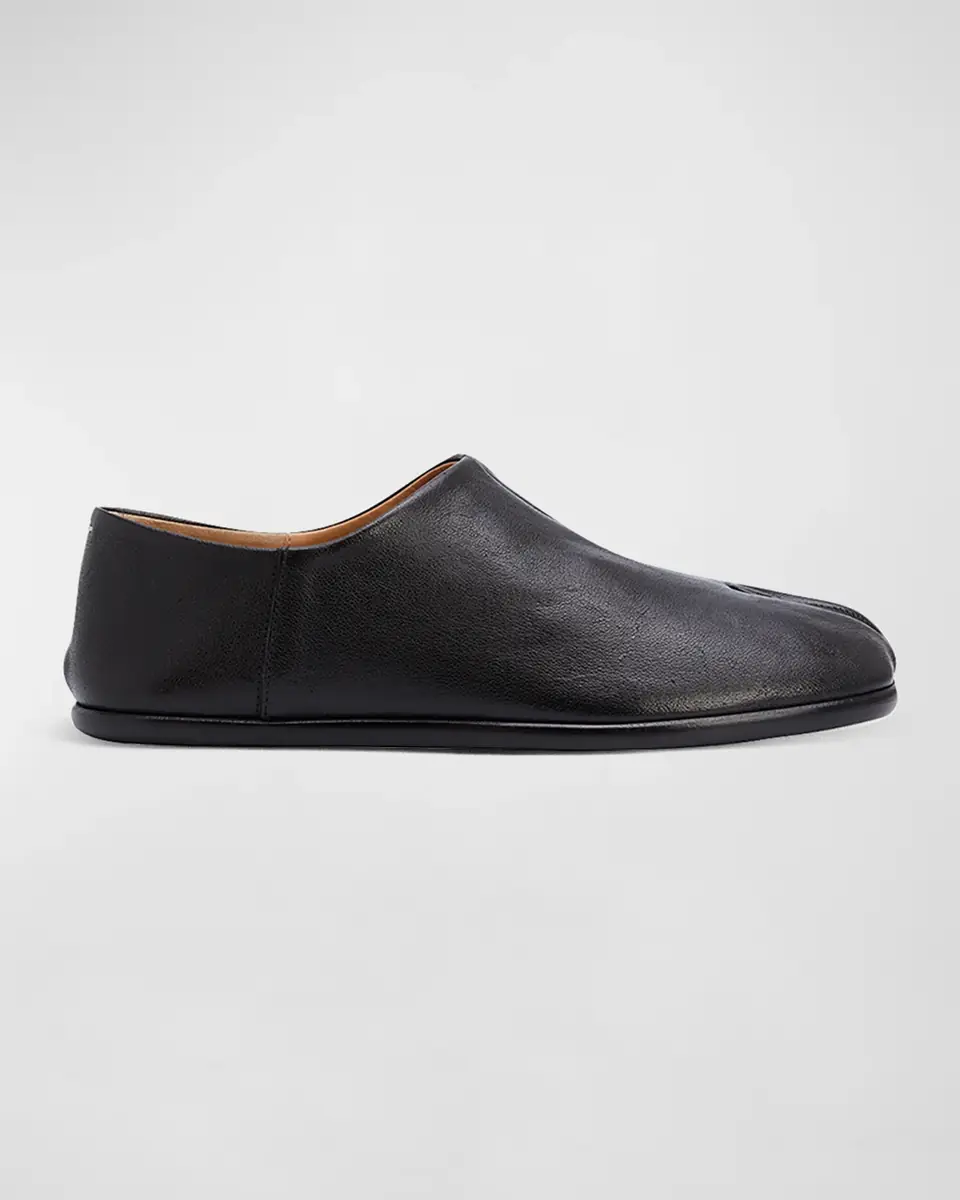 Maison Margiela Men's Tabi Babouchev Tabi-Toe Leather Slip-On Shoes | Thumbnail 5 Maison Margiela Men's Tabi Babouchev Tabi-Toe Leather Slip-On Shoes | Thumbnail 5