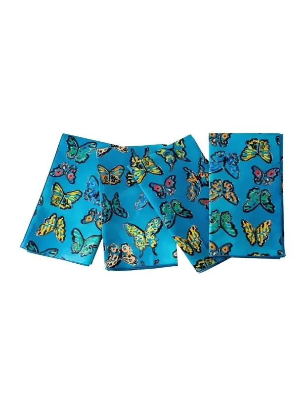 Hunt Slonem Lakeside Butterfly Cotton Dinner Napkin - 20"Sq.