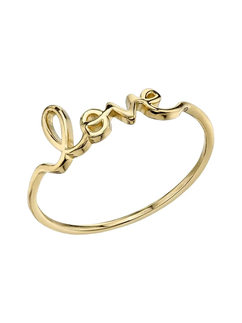 14K Yellow Gold Love Script Ring 14K Yellow Gold Love Script Ring