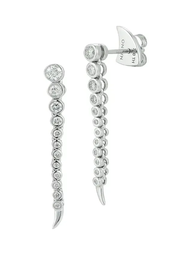 ONDYN Short Continuum Earrings with Diamonds
